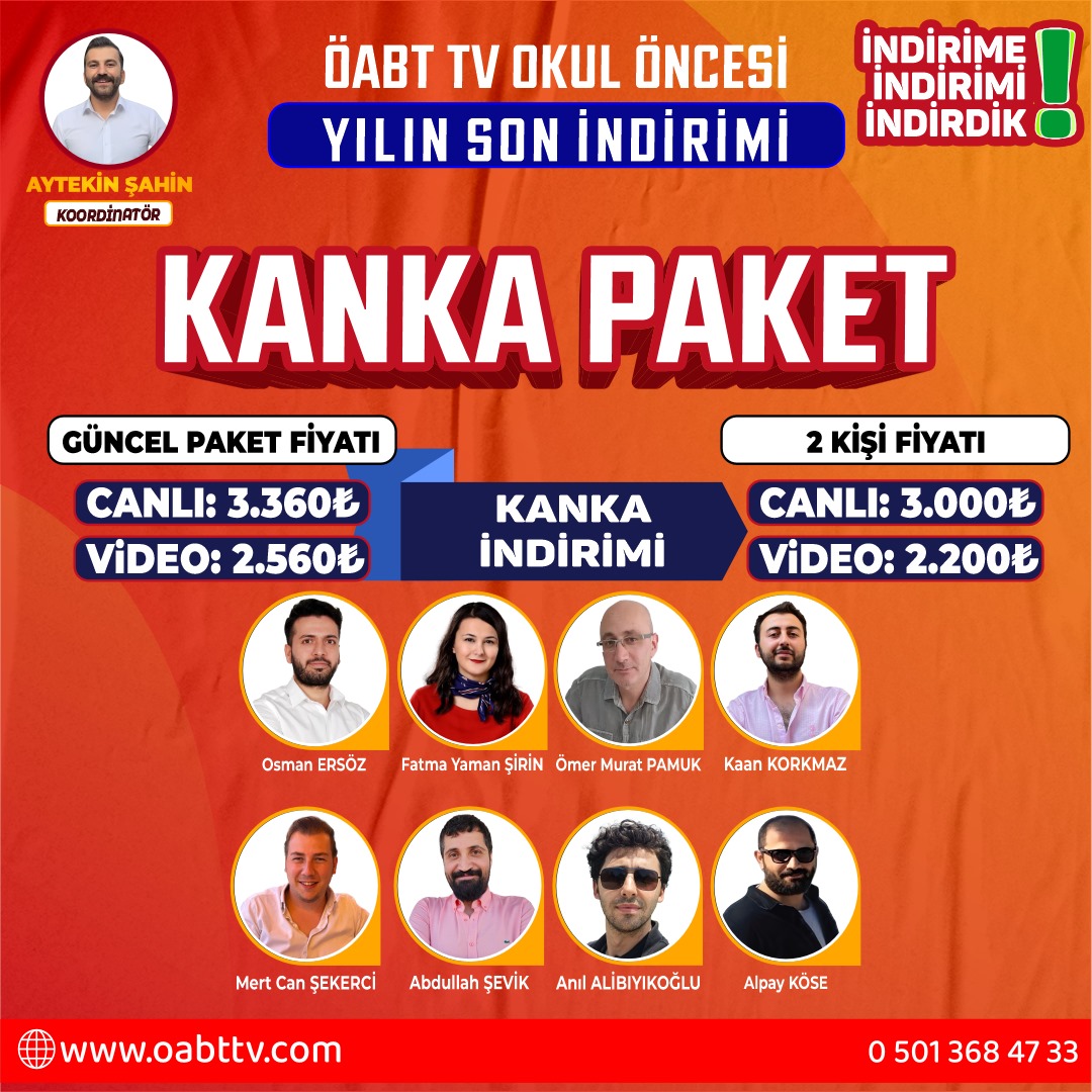 2024 Okul Öncesi KANKA PAKET ÖABT TV